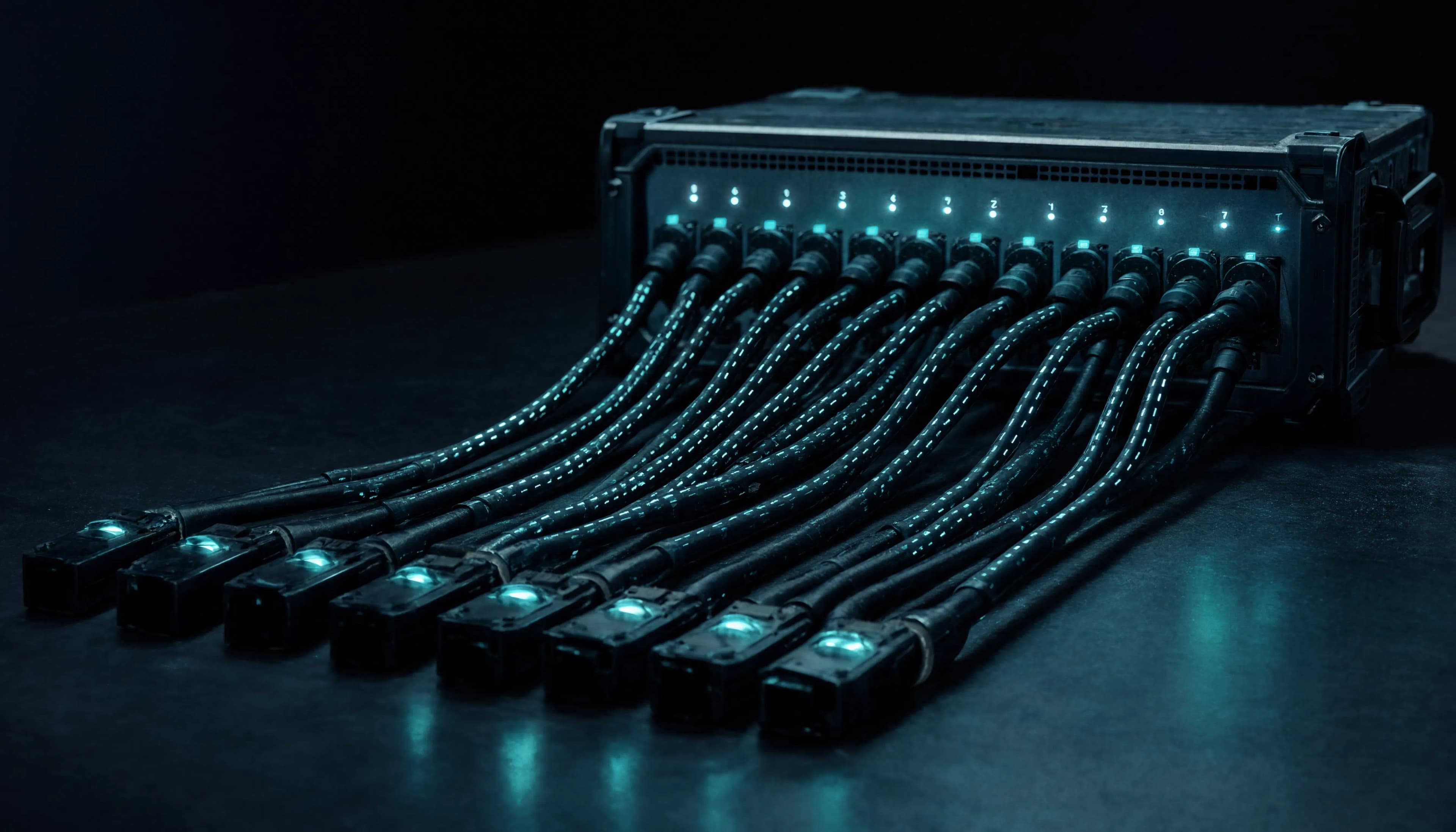 Electronic control simulator with cables connected to multi-channel control ports