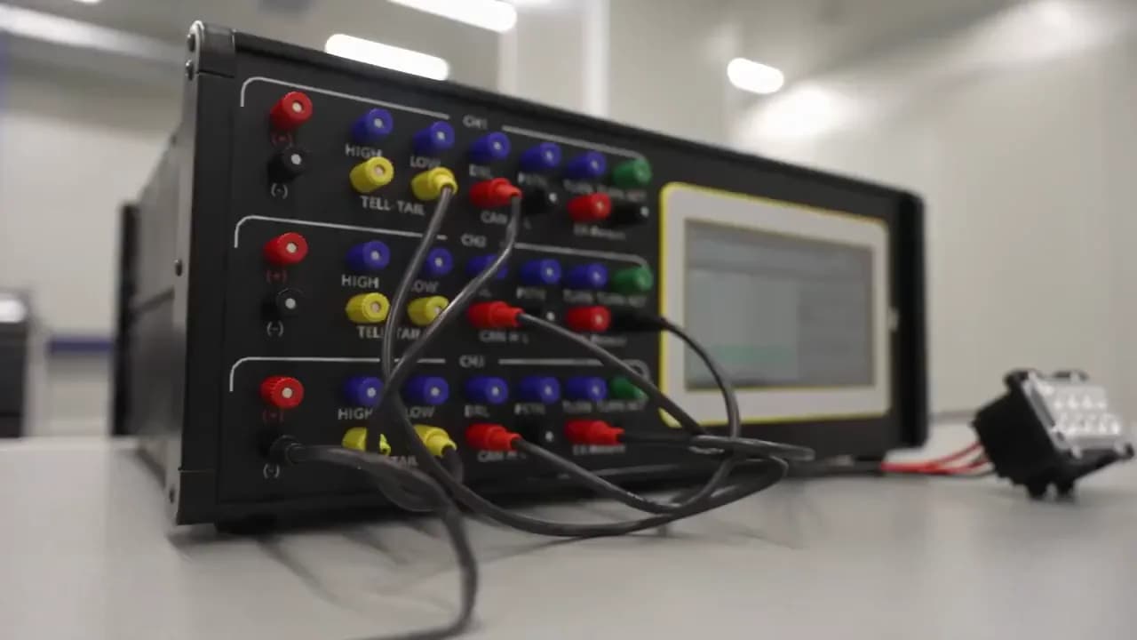 랙마운트 CAN 시뮬레이터 랙형 · 다채널 뱅크 · 터치 UI 통합